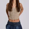 Alana Denim Puffball Micro Skirt-Jaded London Best Sale