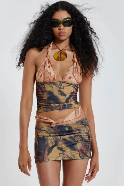 Ammos Knotted Halterneck Top-Jaded London Best Sale