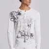 Anointed White Waffle Henley T-Shirt-Jaded London Cheap