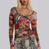 Ascari Vintage Mesh Wrap Top-Jaded London Cheap