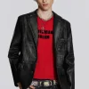 Ash Faux Leather Blazer-Jaded London Clearance