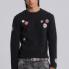 Badge Waffle Long Sleeve T-shirt-Jaded London Sale