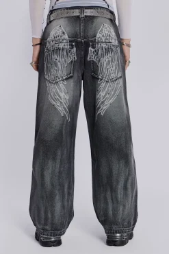 Black Ethereal Colossus Jeans-Jaded London Flash Sale