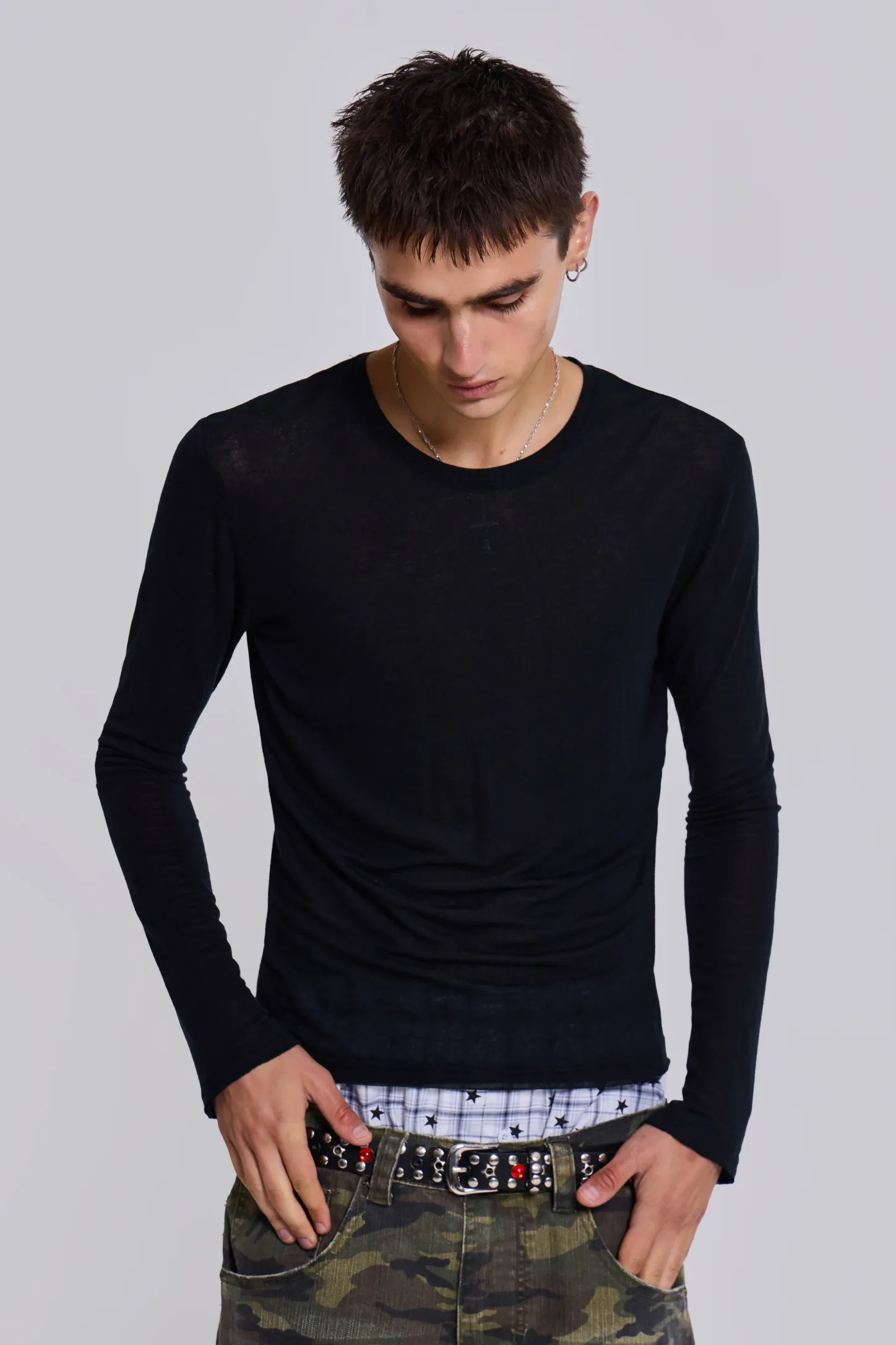 Black Mist Long Sleeve Top-Jaded London Cheap