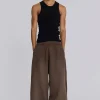 Black Rib Full Length Vest-Jaded London Fashion