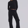 Black Shift Cargo Joggers-Jaded London Sale