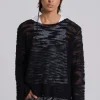 Black Stray Knit-Jaded London Sale
