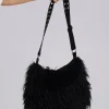 Blackout Faux Fur Sling Bag-Jaded London New