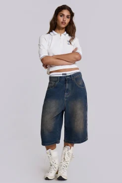Bronx Jumbo Fit Denim Jorts-Jaded London Store