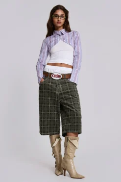 Brooklyn Cord Jumbo Jorts-Jaded London Fashion