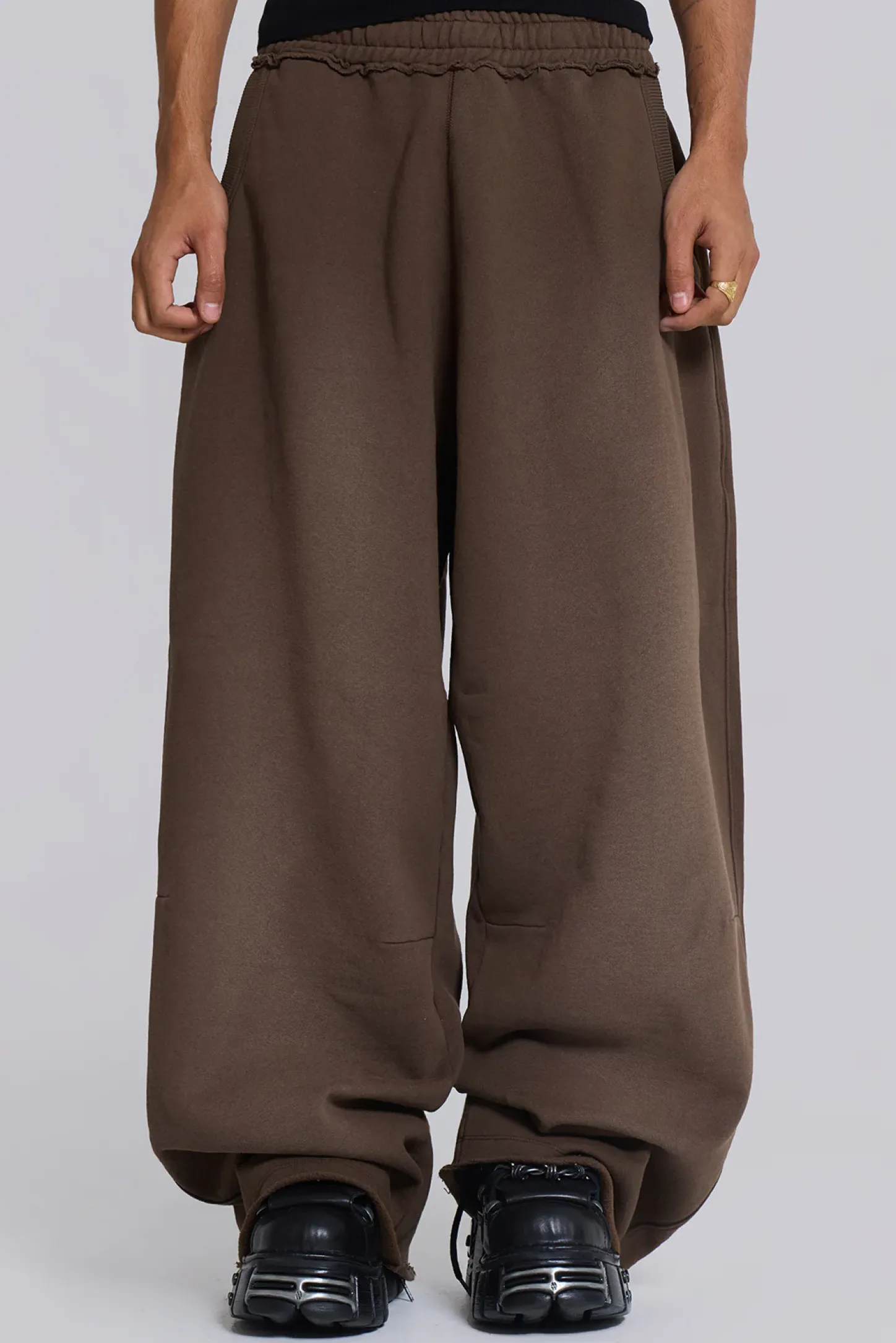 Brown Baggy Monster Joggers-Jaded London Sale