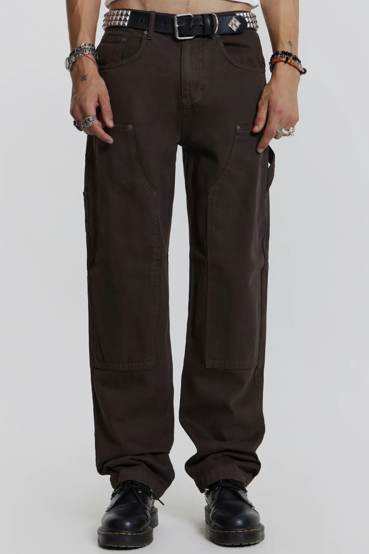Brown Carpenter Jeans In Skate Fit-Jaded London Online