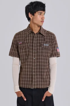 Brown Check Scout Shirt-Jaded London Cheap