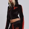 Brown Three Velour Fitted Hoodie-Jaded London Online