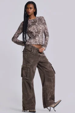 Brown Trooper Camo Cargo Pant-Jaded London Online