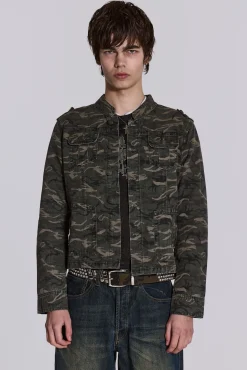 Camo Covert Jacket-Jaded London Fashion