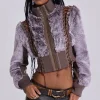 Carlotta Faux Fur Lace Up Jacket-Jaded London Best