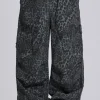 Charcoal Leopard Parachute Pants-Jaded London Fashion
