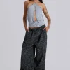 Charcoal Leopard Parachute Pants-Jaded London Flash Sale
