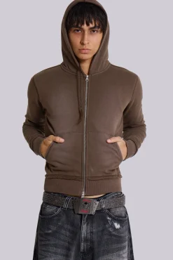 Chocolate Brown Mini Monster Hoodie-Jaded London Best