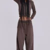 Chocolate Brown Mini Monster Hoodie-Jaded London Sale