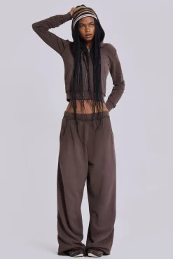 Chocolate Brown Mini Monster Hoodie-Jaded London Sale