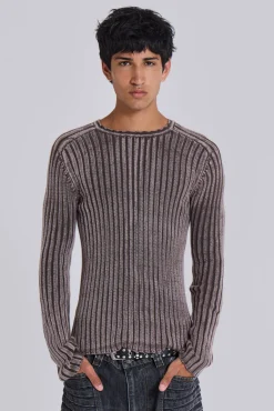 Chocolate Brown Vault Knit-Jaded London Outlet