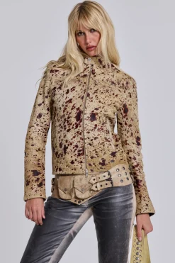 Cowhide Real Leather Piston Jacket-Jaded London Sale