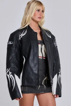 Crash Leather Biker Jacket-Jaded London Clearance