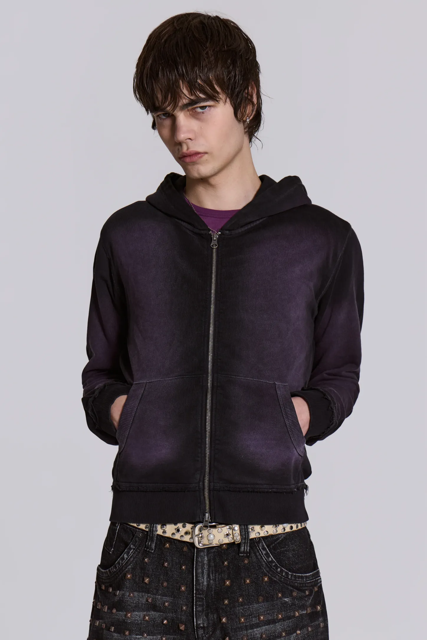 Deep Purple Fade Mini Monster Hoodie-Jaded London Shop