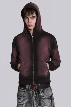 Deep Red Fade Mini Monster Hoodie-Jaded London Best Sale