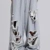 Distressed Grey Marl Baggy Monster Joggers-Jaded London Shop
