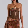 Eliana Devore Crochet Bandeau Top in Cedar-Jaded London Best