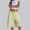 Floral Parachute Cargo Shorts-Jaded London Cheap