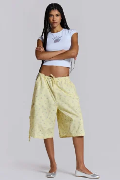 Floral Parachute Cargo Shorts-Jaded London Cheap