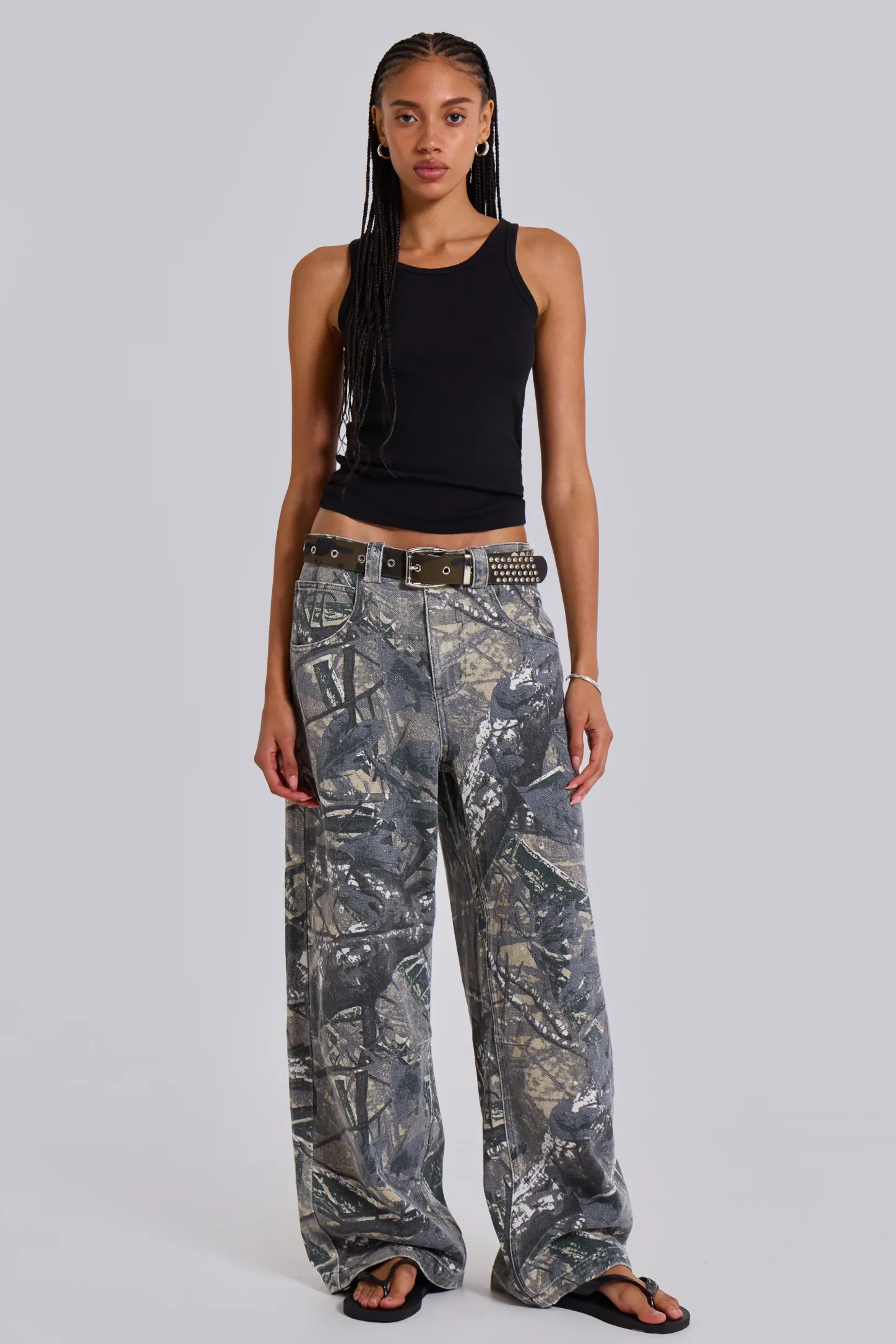 Forest Camo Colossus Jeans-Jaded London Fashion