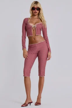 Freda Gingham Swim Capri Trousers-Jaded London Best Sale