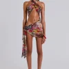 Gina Asymmetric Knotted Mini Dress-Jaded London Store