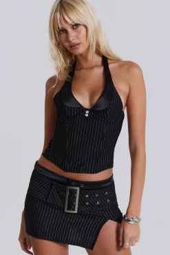 Girlfriend Belted Mini Skirt-Jaded London Store
