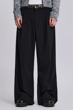 Goliath Black Suit Pants-Jaded London Outlet