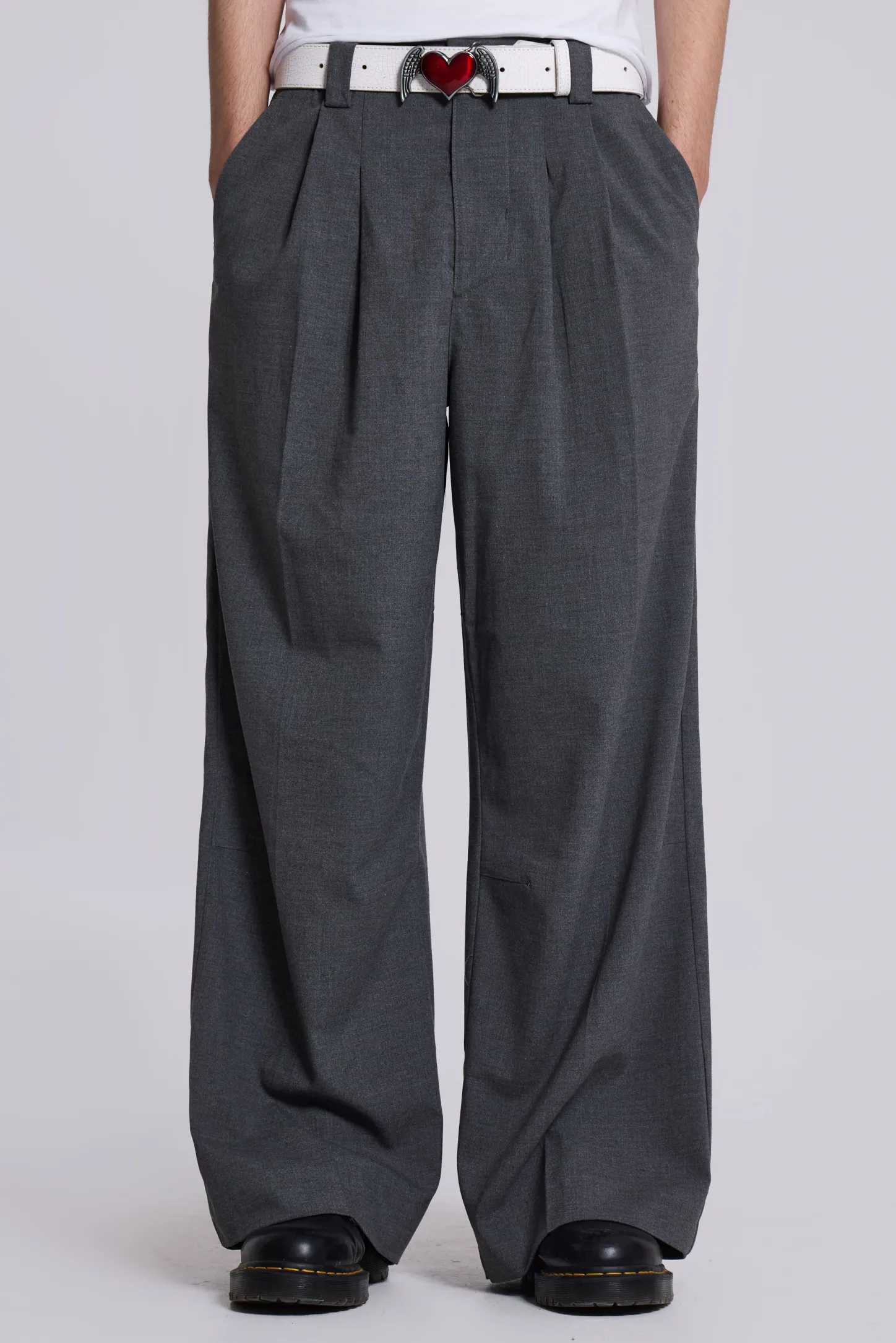 Goliath Grey Suit Pants-Jaded London Store
