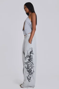 Grey Baggy Blade Joggers-Jaded London New