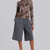 Grey Goliath Tailored Shorts-Jaded London Cheap
