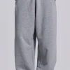 Grey Marl Cuffed Baggy Monster Joggers-Jaded London Cheap