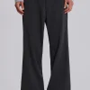 Grey Stacked Bootcut Suit Pants-Jaded London New