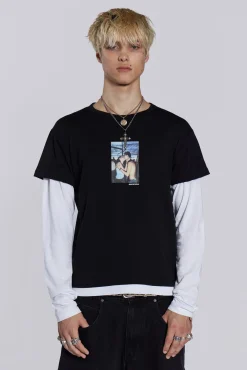 Ibiza Kiss Double Layer Tee-Jaded London Cheap