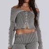 Kensu Off The Shoulder Knit Top-Jaded London Discount