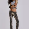 Leona Tiger Bootcut Jeans-Jaded London Clearance