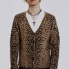 Leopard Chuck Cardigan-Jaded London Cheap