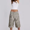 Leopard Fade Colossus Jorts-Jaded London Clearance